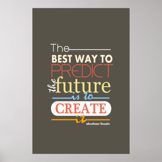 Abraham Lincoln ist der beste Weg, die Zukunft vor Poster (Vorne)