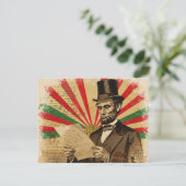 Abraham Lincoln Juneteenth Postkarte (Stehend Vorderseite)