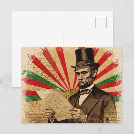 Abraham Lincoln Juneteenth Postkarte (Vorne/Hinten)