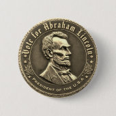 Abraham Lincoln Kampagne Button (Vorderseite)