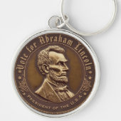 Abraham Lincoln Kampagne Button Schlüsselanhänger (Vorne)