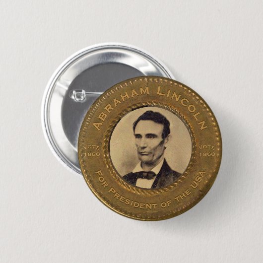 Abraham Lincoln-Kampagnen-Knopf Button (Vorne & Hinten)