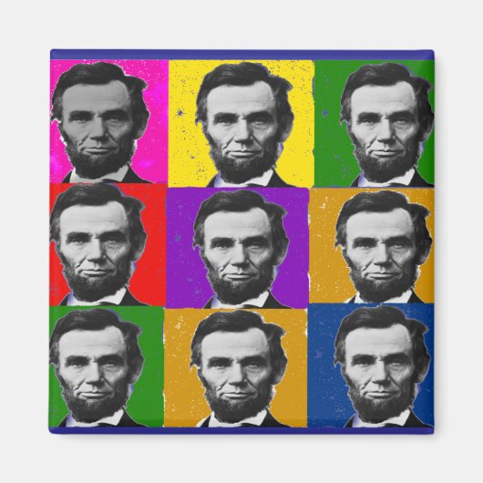 Abraham Lincoln Kunstgeschenke - Einzigartige 9 Fo Magnet (Vorne)