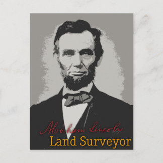 Abraham Lincoln Land Surveyor Postkarte