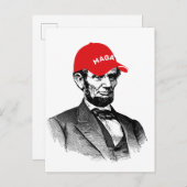 Abraham Lincoln MAGA Postcard Postkarte (Vorne/Hinten)