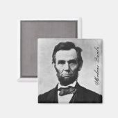 ABRAHAM LINCOLN MAGNET (Vorderseite/Rückseite)