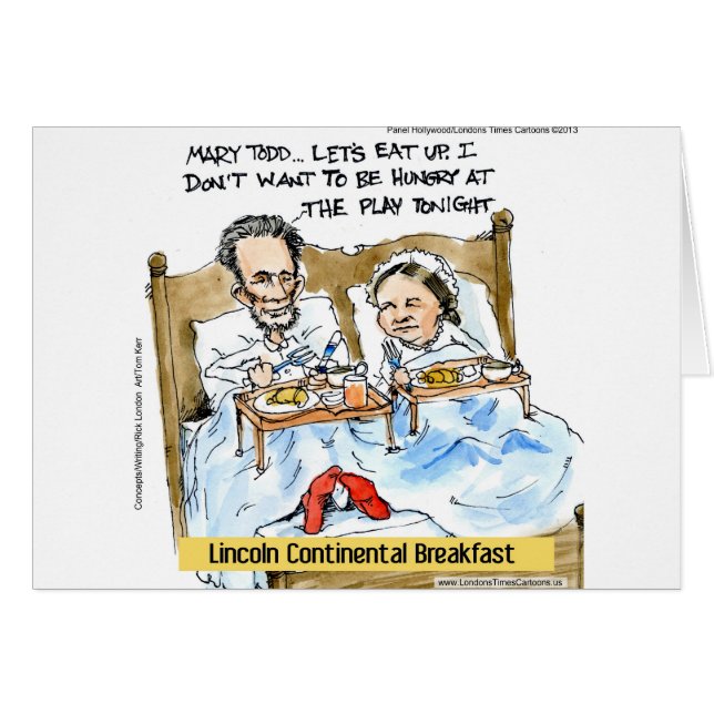 Abraham Lincoln & Mary Todd Frühstück im Bett (Vorderseite (Horizontal))