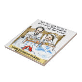 Abraham Lincoln & Mary Todd Frühstück im Bett Fliese (Seite)