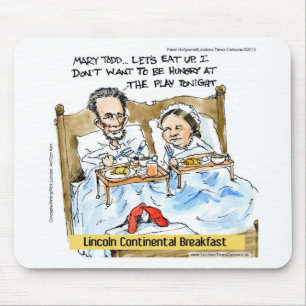 Abraham Lincoln & Mary Todd Frühstück im Bett Mousepad