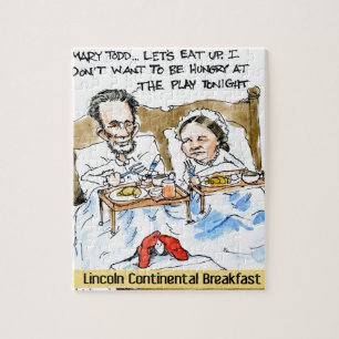 Abraham Lincoln & Mary Todd Frühstück im Bett Puzzle