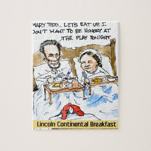 Abraham Lincoln & Mary Todd Frühstück im Bett Puzzle (Vertikal)