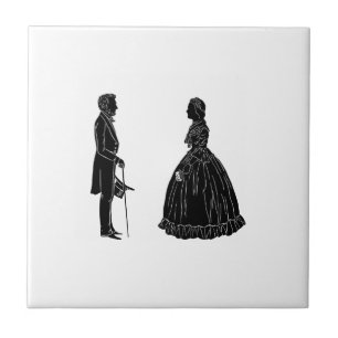 abraham lincoln mary todd lincoln silhouette ballo fliese