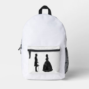Abraham Lincoln Mary Todd Lincoln Silhouette Bedruckter Rucksack
