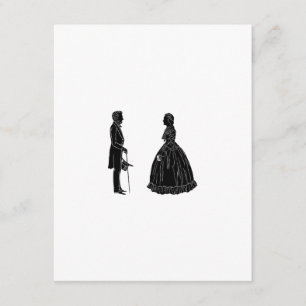 Abraham Lincoln Mary Todd Lincoln Silhouette Begleitkarte