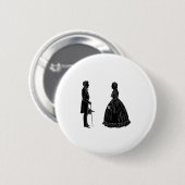 Abraham lincoln mary todd lincoln Silhouette Button (Vorne & Hinten)