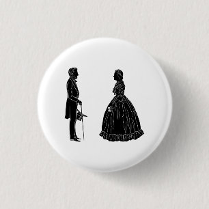 abraham lincoln mary todd lincoln silhouette button