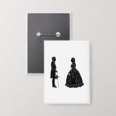 Abraham lincoln mary todd lincoln Silhouette Button (Vorderseite/Rückseite)