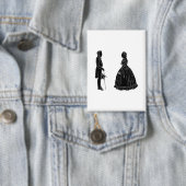 Abraham lincoln mary todd lincoln Silhouette Button (Insitu)