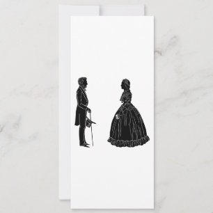 abraham lincoln mary todd lincoln silhouette einladung