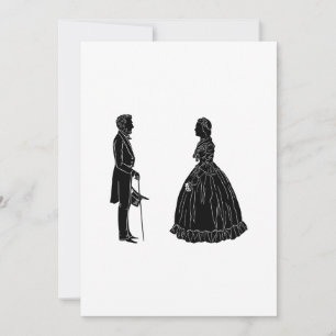 abraham lincoln mary todd lincoln silhouette einladung