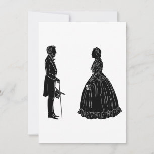 Abraham Lincoln Mary Todd Lincoln Silhouette Einladung