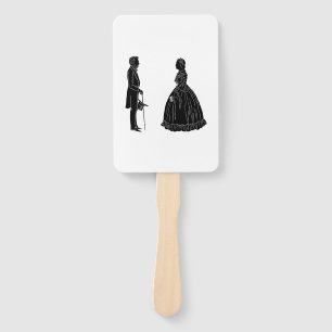 abraham lincoln mary todd lincoln silhouette fächer