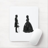 Abraham lincoln mary todd lincoln Silhouette Mousepad (Mit Mouse)