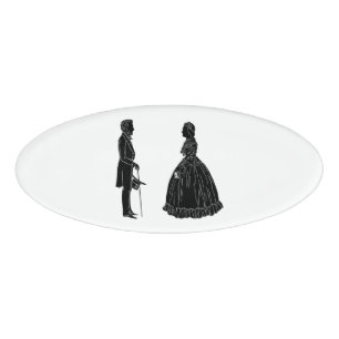 Abraham lincoln mary todd lincoln Silhouette Namenschild
