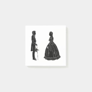 Abraham Lincoln Mary Todd Lincoln Silhouette Post-it Klebezettel