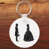 Abraham lincoln mary todd lincoln Silhouette Schlüsselanhänger (Vorderseite)