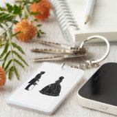 Abraham lincoln mary todd lincoln Silhouette Schlüsselanhänger (Vorderseite rechts)