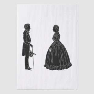 abraham lincoln mary todd lincoln silhouette seidenpapier