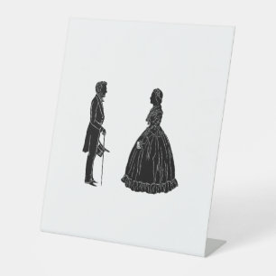 abraham lincoln mary todd lincoln silhouette sockelschild