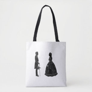 abraham lincoln mary todd lincoln silhouette tasche