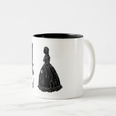 Abraham lincoln mary todd lincoln Silhouette Zweifarbige Tasse (VorderseiteRechts)