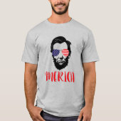 Abraham Lincoln 'merica T - Shirt (Vorderseite)