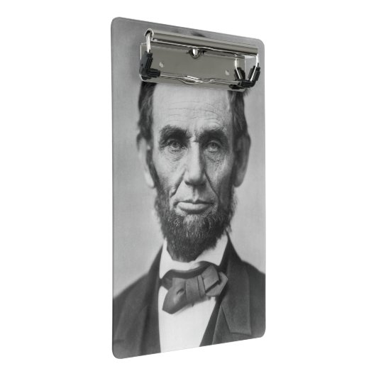 Abraham Lincoln Mini Klemmbrett (Schrägansicht)