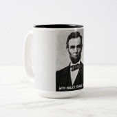 Abraham Lincoln - mit Malice in Richtung Keine Tas Zweifarbige Tasse (Vorderseite Links)