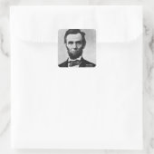 Abraham Lincoln - mit Malice in Richtung Niemand Quadratischer Aufkleber (Tasche)