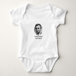 Abraham Lincoln mit Zitat Baby Strampler