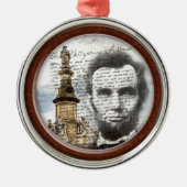 Abraham Lincoln Ornament Aus Metall (Vorne)