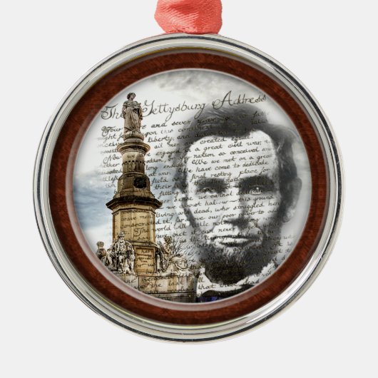 Abraham Lincoln Ornament Aus Metall (Vorne)