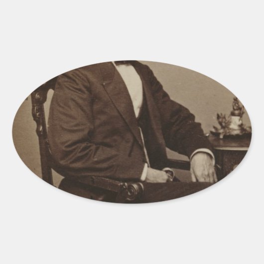 Abraham Lincoln Ovaler Aufkleber (Vorderseite)