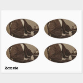 Abraham Lincoln Ovaler Aufkleber (Blatt)