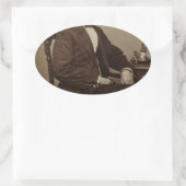 Abraham Lincoln Ovaler Aufkleber (Tasche)