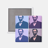 Abraham Lincoln Pop Art Magnet (Vorderseite/Rückseite)