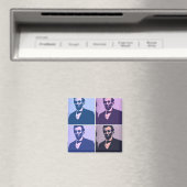Abraham Lincoln Pop Art Magnet (In Situ (Geschirrspüler))