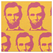 Abraham Lincoln - Pop Art Orange & Red Stoff (Nahaufnahme)