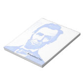 Abraham Lincoln Pop Art Portrait Notizblock (Rotiert)