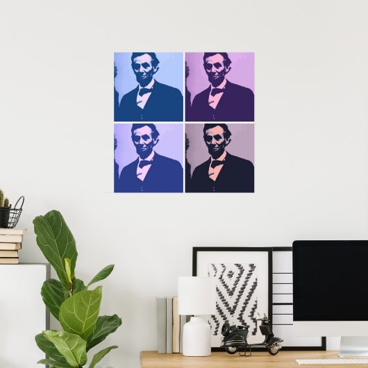 Abraham Lincoln Pop Art Poster (Heimbüro)